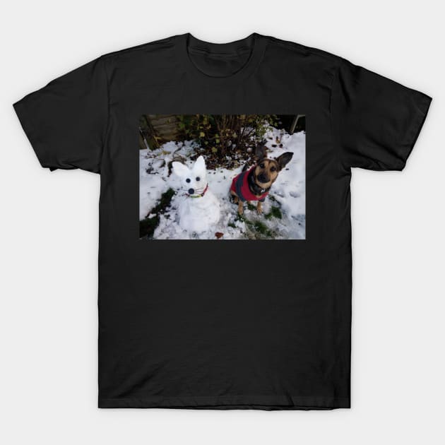 Snow Dog T-Shirt by PurpleMoose